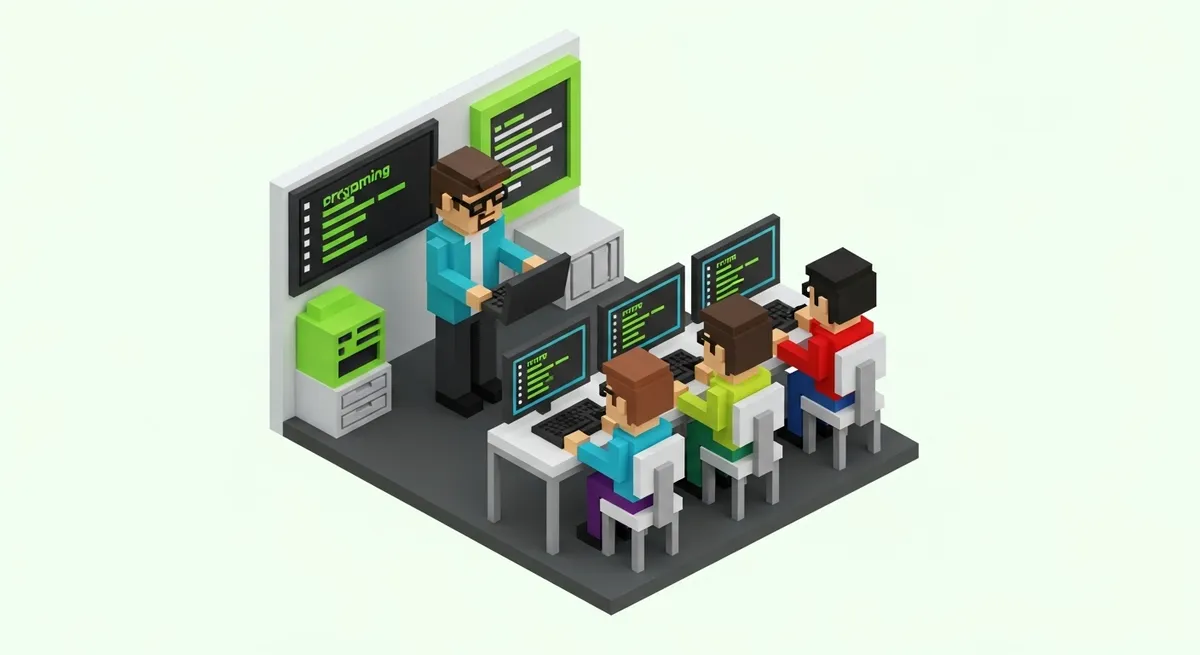 A・Iプログラミング教室で学ぶ子どもたち